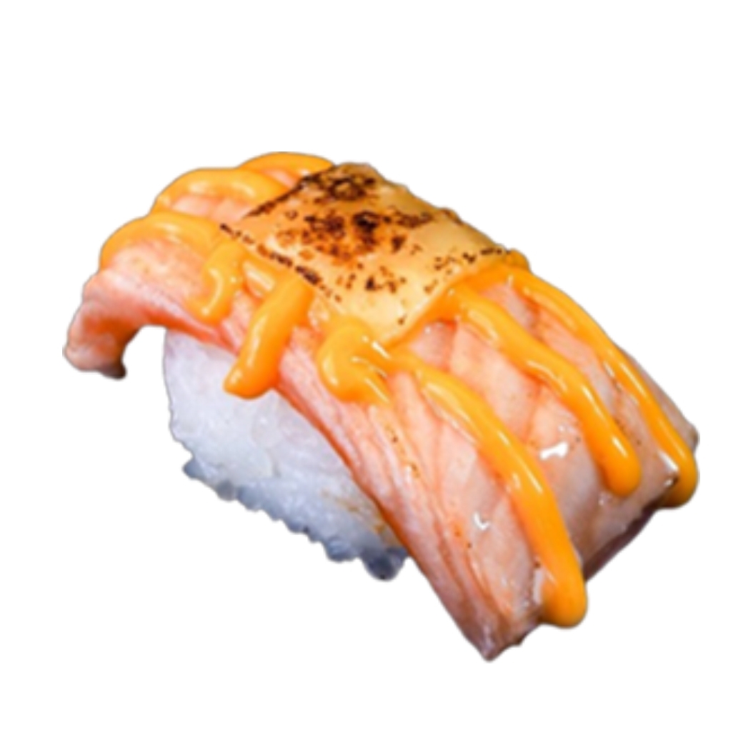 Salmon cheese aburi sushi