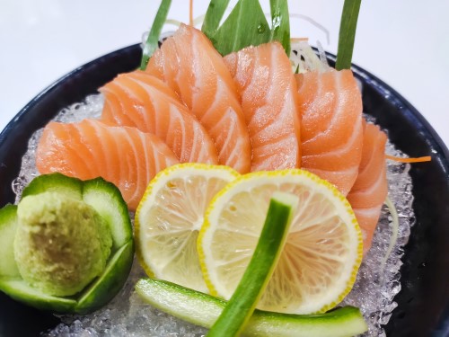 Salmon sashimi