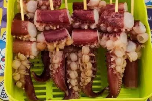 🐙หนวดหมึกย่าง 1 ไม้