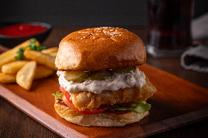 Crispy Fried Fish Burger