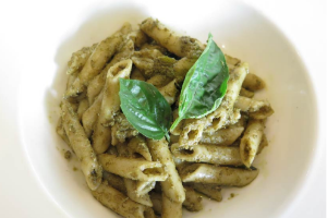 พาสต้าซอสเพสโต้ (Pesto Pasta Vegetarian)