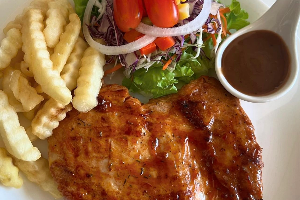 สเต็กไก่บาร์บีคิว