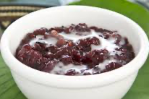 ข้าวเหนียวดำกะทิ Black sticky rice with coconut milk