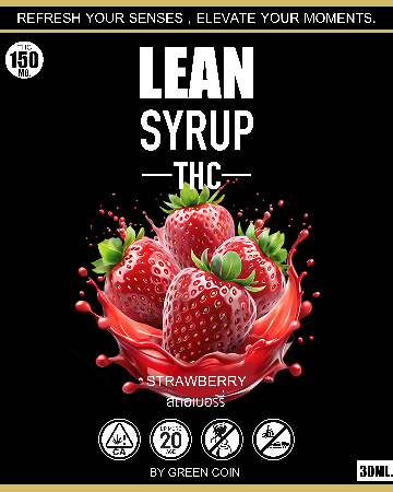 LEAN STRAWBERRY SYRUP THC 30 ML.