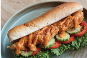 Chicken schnitzel sandwich