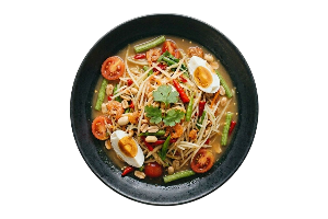 ส้มตำไทยไข่เค็ม