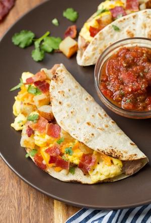 Tacos with Fire Roasted Tomato Salsa