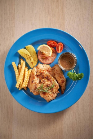 สเต็กไก่จิ้มแจ่ว