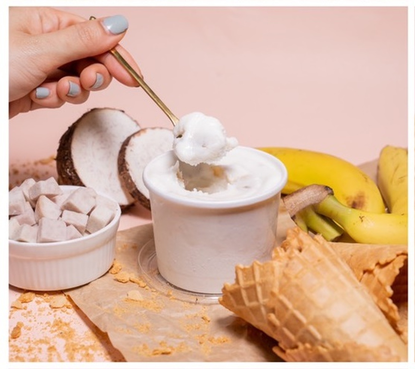 Milk Banana taro Softcream