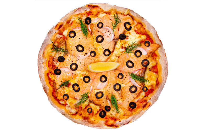 พิซซ่าแซลมอลรมควัน