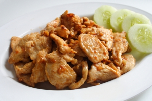 ไก่ทอดกระเทียม [กับข้าว]