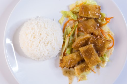 ข้าวหน้าปลาทอดเกาหลี