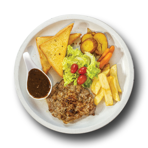 4. สเต็กหมูนุ่ม : Marinade Pork steak
