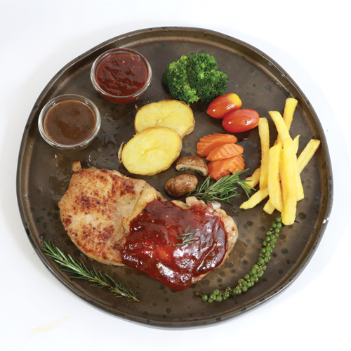 9. คู่หู หมูไก่สเต็ก : Buddy Steak pork and chicken
