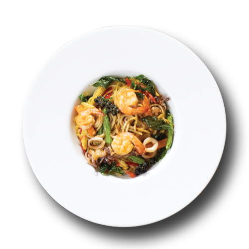 24. สปาเก็ตตี้ขี้เมาทะเล : Spaghetti with Mixed Sea food