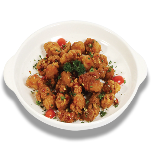 46. ไก่ทอดซอลเผ็ด : Spicy chicken