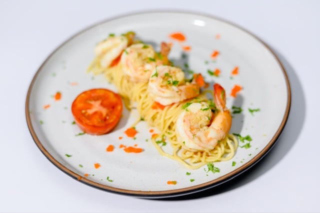 25. สปาเก็ตตี้ไข่กุ้ง : Spaghetti with Shrimp Roe