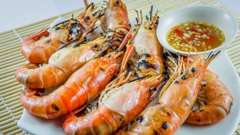 กุ้งเผา ไซส์ M 1/2 kg.