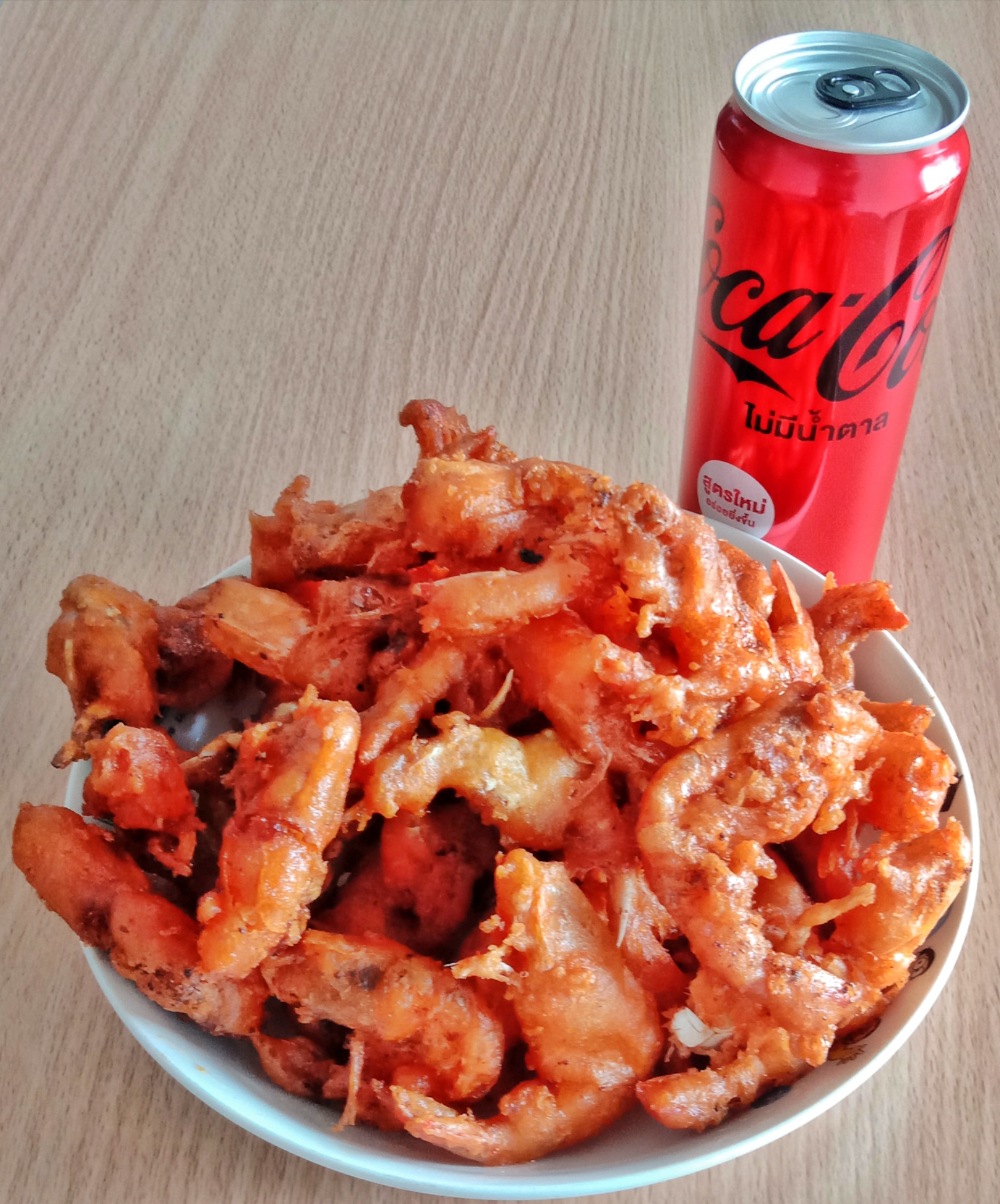 กุ้งทอดชุดใหญ่ แถม โค๊ก