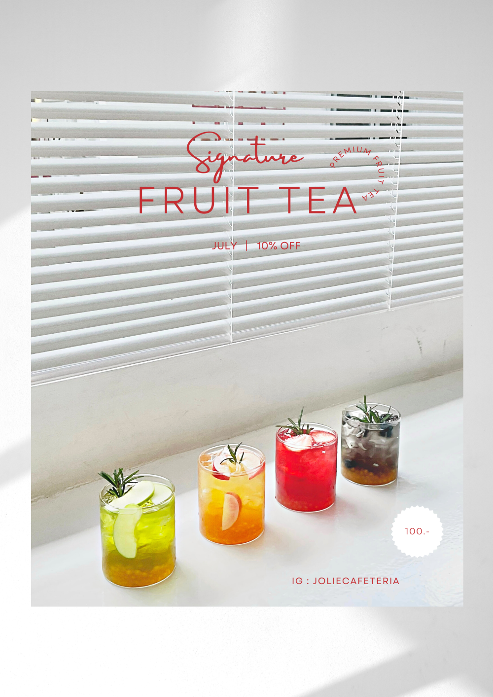 Fruits tea with bubble