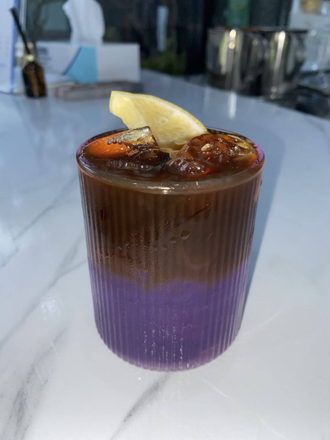 Americano Honey Lemonade Butterfly Pea