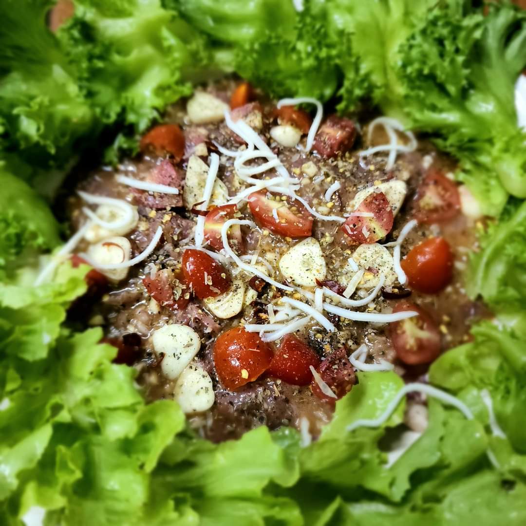 เนื้อดิบคาปาซิโอ CARPACCIO DI MANZO ( Raw Beef )
