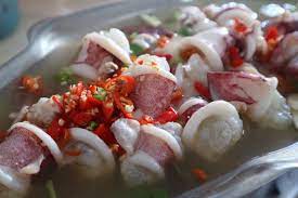 หมึกไข่นึ่งมะนาว