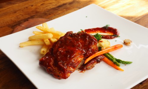 สเต๊กไก่ BBQ