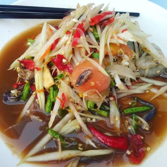 ตำปลาร้า กุ้งสด