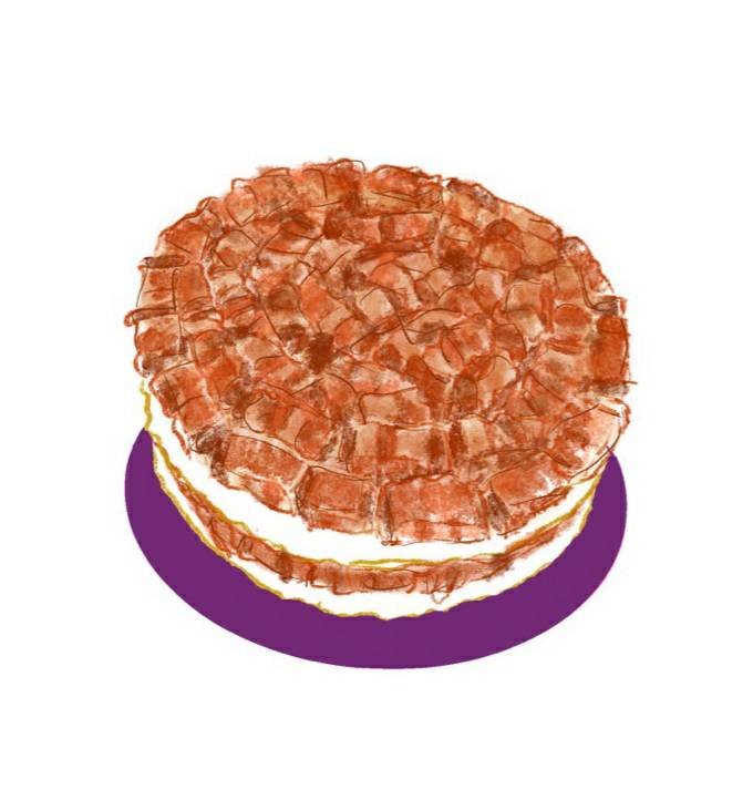 Moo Krob Cake