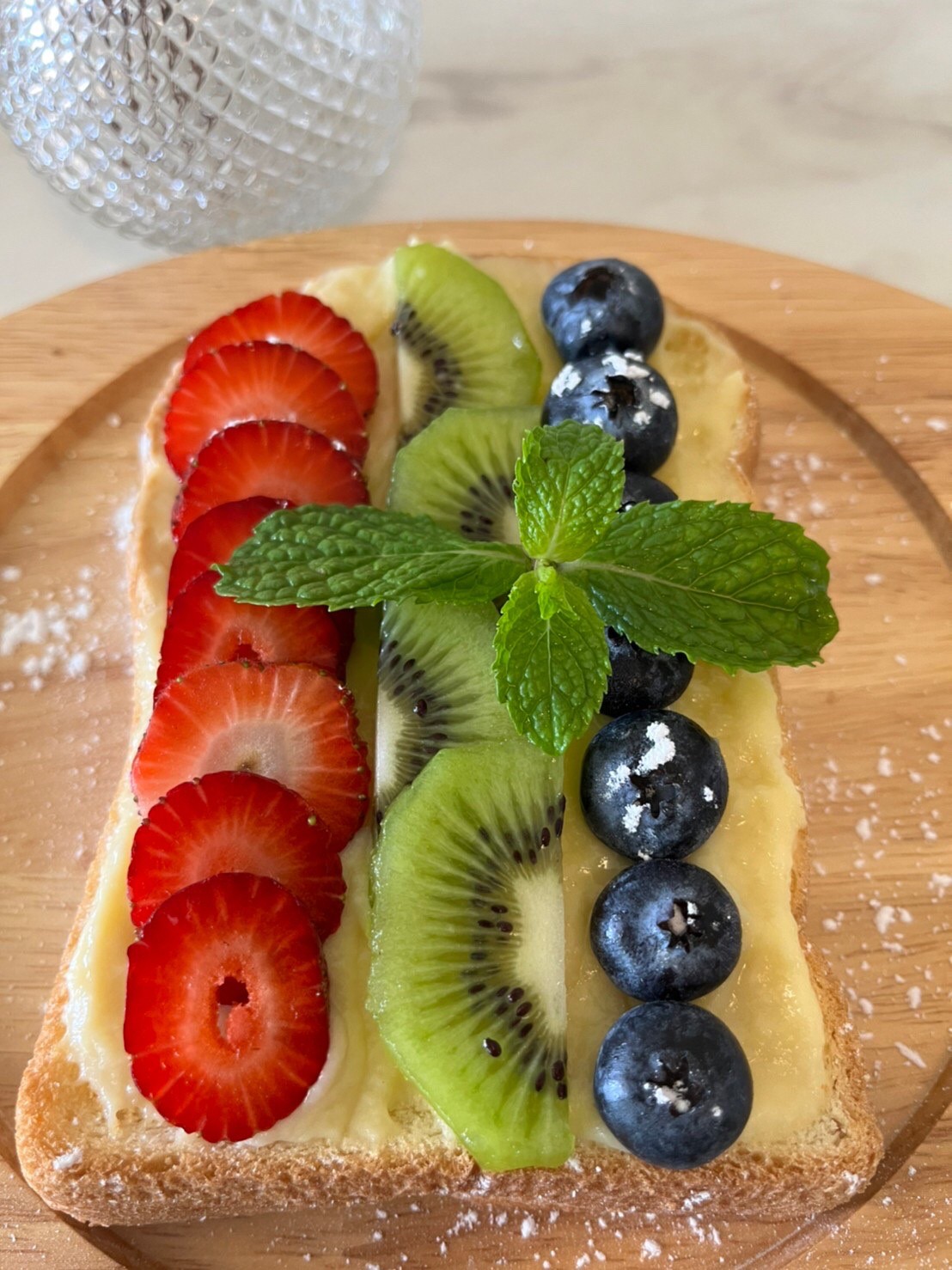 Custard Cream Fruit Toast