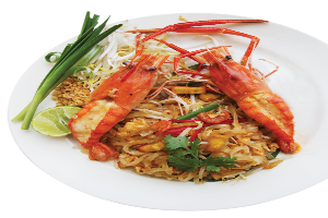 ผัดไทกุ้งสด