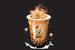 Brown Sugar Boba Milk Tea +Crème Brûlée