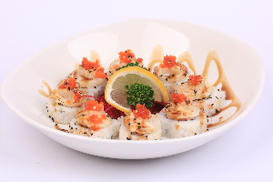 Baked scallop on top california roll || บี เอส ซี โรล