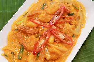 กุ้งผัดไข่เค็ม