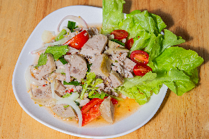 ยำหมูยอ หมูสับ