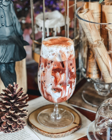 Cocoa Latte (unsweetened/No Syrup/No Sugar ไม่หวานเลย )