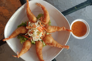 กุ้งชุปแป้งทอด