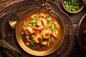Stir-fried Stink Bean and Prawn
