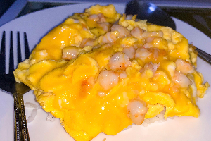 ข้าวไข่ข้นกุ้ง | Creamy Omelet with shrimp on Rice