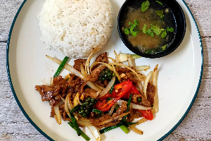 Rice + Pad Prik Pao ข้าว + ผัดพริกเผา