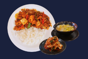 เจยุกด็อพบับ 제육덮밥 Spicy pork and vegetables over rice