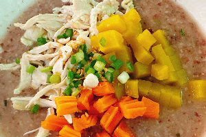 โจ้กข้าวกล้องงอก อกไก่ฟักทอง แครอท คลีน