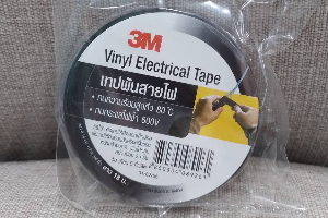 เทปพันสายไฟ ไวนิล 3M 18*18ม. สีดำ (ม้วน) (650-0005)