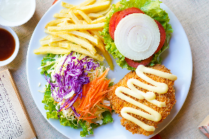 ปลาทอดและมันฝรั่งทอด