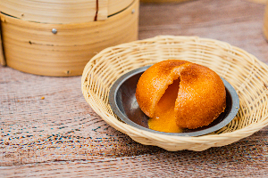 Fried buns stuffed with Lava Salted Egg