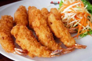 กุ้งชุปแป้งทอด