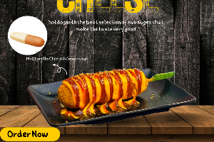*แนะนำ*คอร์นด็อกไส้กรอกอกรมควัน+ครึ่งชีส (ไม้ฟ้า), Half sausage-cheese