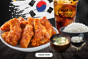 PLUS JUMBO KOREAN WING10 (ไก่เกาหลี 10+ข้าวญี่ปุ่น1+:ซุปมิโสะ1+เครื่องดื่ม1) ฟรี! ไชเท้าดอง-*สุดคุ้ม-