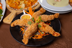 กุ้งคลุกเกล็ดขนมปัง ( Deep Fried Prawn Marinate With Bread Crumb )
